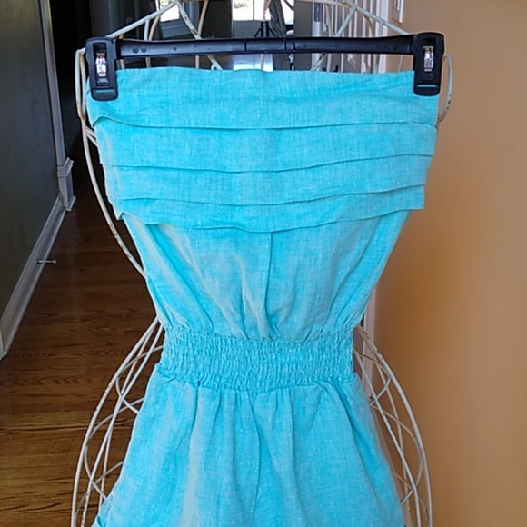 100% Linen Skort Romper - Picture 2 of 14